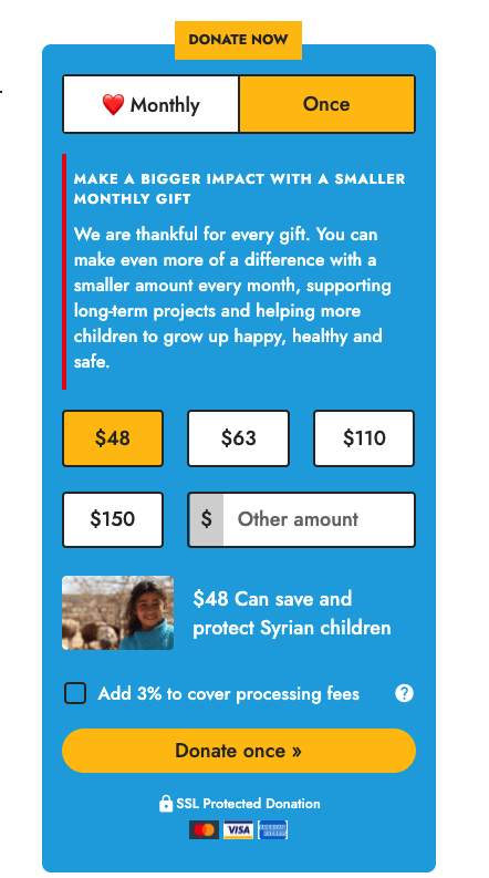 accept-donations-online-UNICEF-example