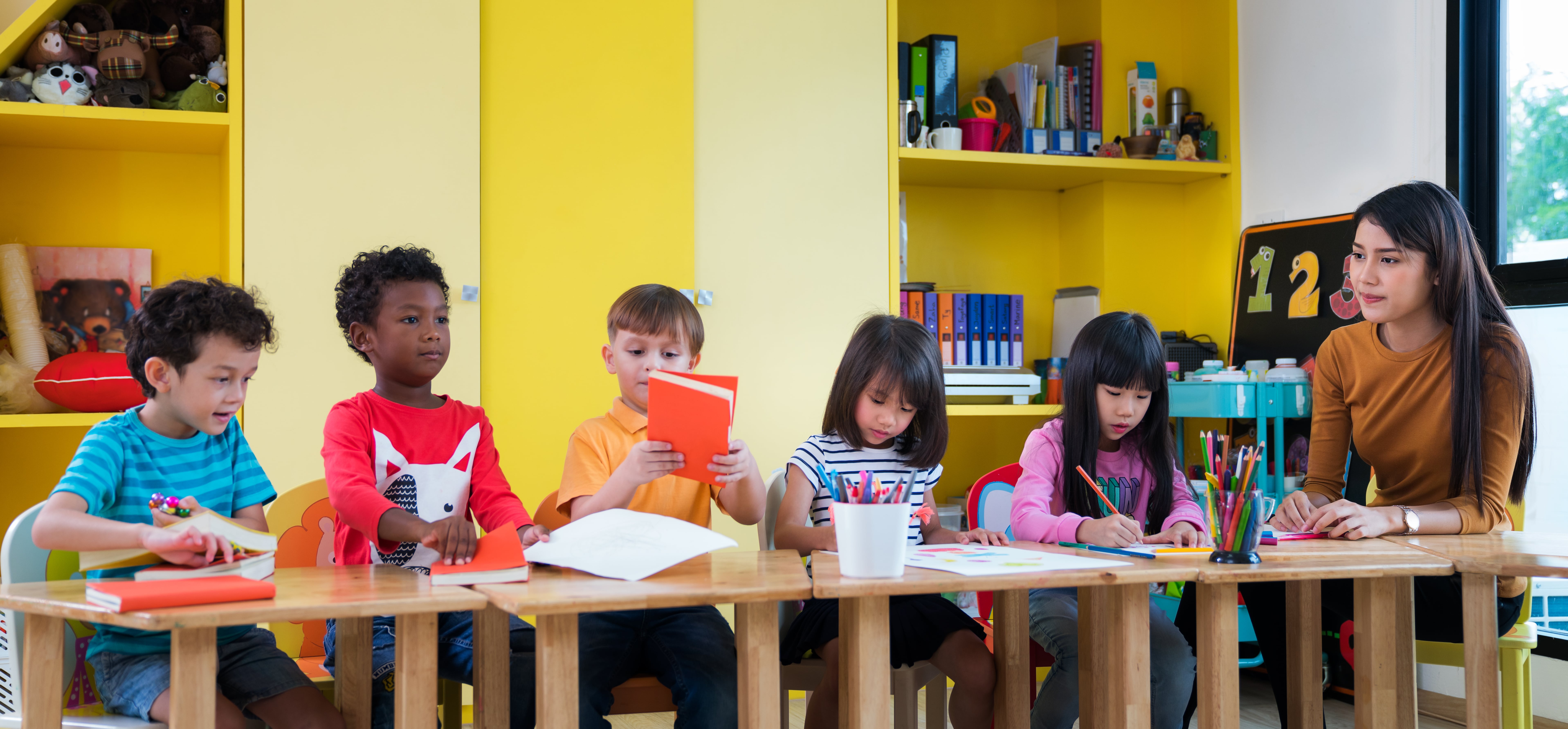 Children in a learning environment